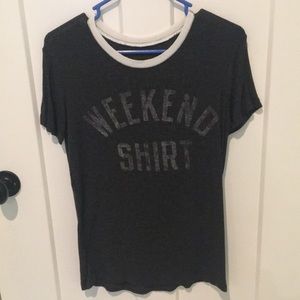 Grey “weekend shirt” tee shirt